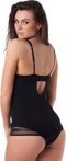 After Eden FENNE - Body - Semi padded streep mesh - Zwart - Maat 85D