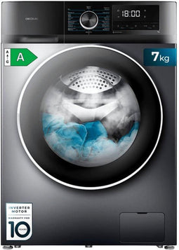 Cecotec Bolero Dresscode 7500 Inverter A - Wasmachine Voorlader 7 kg 1400 RPM Grijs (Duits Display)