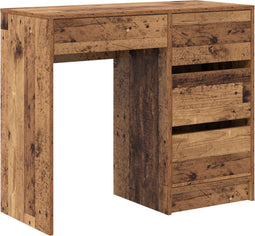 vidaXL - Bureau - Oud - Hout - 90x37,5x75 - cm - Gelaagd - Hout