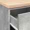 vidaXL - Garagekast - 40x51x85 - cm - massief - grenenhout - betongrijs