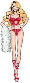 Ondergoed Set Bombshell Boudoir Rood (S)