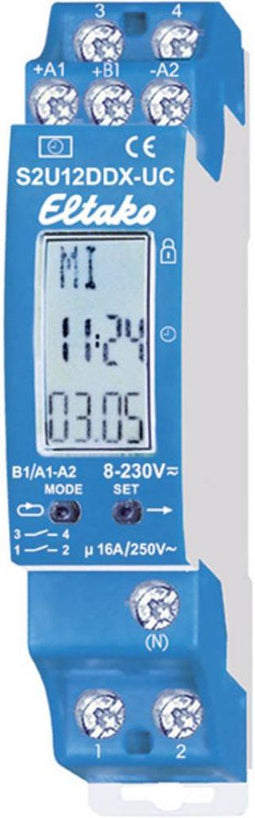 Eltako S2U12DDX-UC DIN-rail schakelklok 230 V