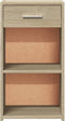 vidaXL - Nachtkastje - 35x34x65 - cm - bewerkt - hout - sonoma - eikenkleurig