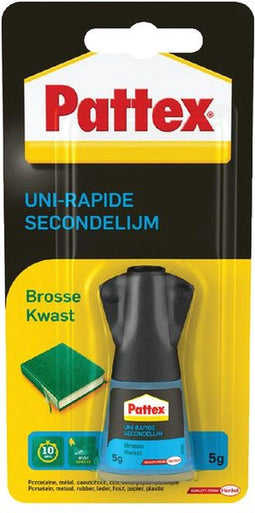 Secondelijm pattex met kwast flacon 5gr blister | 12 stuks