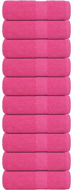 vidaXL - Gastendoekjes - 10 - st - 30x50 - cm - 360 - g/m² - 100% - katoen - roze