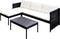 vidaXL - 3-delige - Loungeset - met - kussens - poly - rattan - zwart