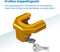 ProPlus Koppelingsslot - Disselslot - Aanhangerslot - voor Koppelingen 4,8 t/m 6,1 cm Breed - Aanhangwagenslot - Aanhangerbeveiliging - Aanhangwagenbeveiliging - Anti-diefstal - Eenvoudig installeren - Universeel - Geel
