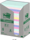 Post-it® Notes, Gerecycleerd, Toren, Regenboog, 76 x 127 mm, 16 Blokken, Non X-Wrapped, 100 Blaadjes/Blok