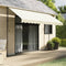 vidaXL - Luifel - uittrekbaar - 350x150 - cm - stof - en - staal - crèmekleurig