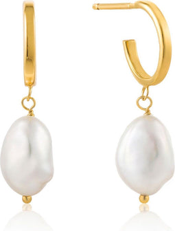 Ania Haie Pearl Of Wisdom AH E019.02G Dames Oorringen 10 mm