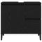 vidaXL - Wasbakkast - Zwart - Eiken - 65x33x60 - cm - Bewerkt - Hout