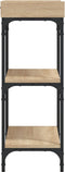 vidaXL - Wandtafel - met - schappen - 75x30x80 - cm - sonoma - eikenkleurig