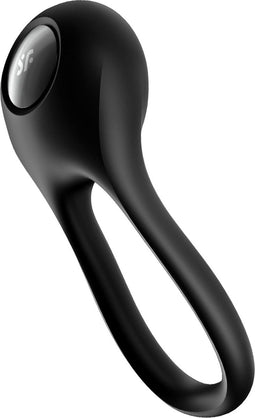 Satisfyer, penis- en testikelring, 'Majestic Duo', waterdicht, oplaadbaar, huidvriendelijke siliconen