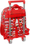 Schoolrugzak met Wielen Cars Let's race Rood Wit (27 x 33 x 10 cm)