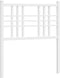 vidaXL - Hoofdbord - 80 - cm - metaal - wit