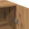 vidaXL - Wandkast - 34,5x34x90 - cm - bewerkt - hout - artisanaal - eikenkleur