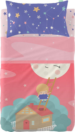 Set beddengoed HappyFriday Happynois Moon Dream Multicolour Wieg voor baby's 2 Onderdelen