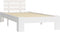 vidaXL - Bedframe - massief - grenenhout - wit - 100x200 - cm