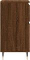 vidaXL - Dressoir - 40x35x70 - cm - bewerkt - hout - bruin - eikenkleur