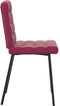 vidaXL - Eetkamerstoelen - 2 - st - fluweel - wijnrood