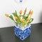 Tulpenvaas vierkant - Bloemmotief - Keramiek - 15 cm