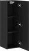 vidaXL - Wand-TV-meubel - Zwart - Eiken - 30,5x30x90 - cm - Geprocessed - Hout