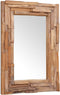 vidaXL - Decoratieve - spiegel - rechthoekig - 120x60 - cm - teakhout