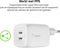 Belkin BoostCharge Pro 65W - 2-poorts USB-C-wandlader - Snelladen met GaN en PPS - Wit