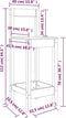 vidaXL - Barstoelen - 2 - st - 40x41,5x112 - cm - massief - grenenhout - wit
