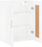 vidaXL - Wandkast - 69,5x34x90 - cm - bewerkt - hout - hoogglans - wit