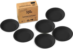Onderzetters Voor Plantenpotten - Rubber - Zwart - 6 Stuks