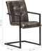 vidaXL - Eetkamerstoelen - 2 - st - echt - leer - verweerd - grijs