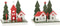 J-Line decoratie Winter Huis - hout - mix - 2 stuks - LED lichtjes
