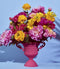 Silk-ka Kunstbloem-Zijden Bloem-Pioen Tak Zijde Roze-Geel 60 cm