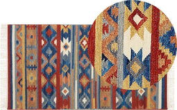 NORAKERT - Kelim vloerkleed - Multicolor - 80 x 150 cm - Wol