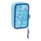 Schooletui met Accessoires Snoopy Love Blauw 12,5 x 19,5 x 5,5 cm 37 Onderdelen