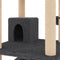 vidaXL - Kattenmeubel - met - sisal - krabpalen - 141 - cm - donkergrijs