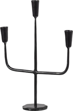 WOOOD Exclusive Sean Kandelaar 3 Kaarsen- Metaal - Zwart - 40x29x10