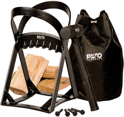 PyroProducts® Houtklover - Gietijzer - Inclusief Kloofhamer en Opbergzak - 37.40 cm hoog