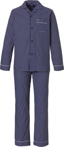 Robson Graphic Heren Pyjamaset - Doorknoop - 100% Katoen - Blauw