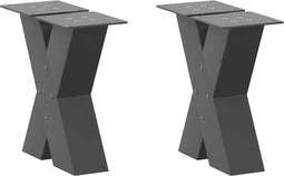 vidaXL - Salontafelpoten - 2 - st - X-vormig - 30x(30-31) - cm - staal - antraciet