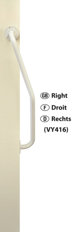 Trapbeugel gedraaid RECHTS - wit