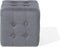 WISCONSIN - Poef - Grijs - 30 cm - Fluweel