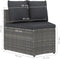 vidaXL - 2-delige - Loungeset - met - kussens - poly - rattan - grijs