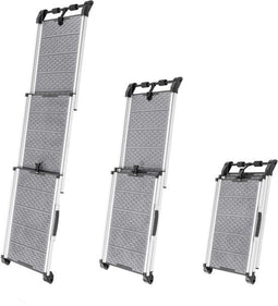 Hondenloopplank - Uitschuifbare Hondentrap - Antislip - Reflecterende Zijkanten - 90kg Capaciteit - Grijs