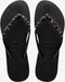 Havaianas Slim Glitter II - Dames Slippers - Glitter - Black/DARK Grey - Maat 43/44
