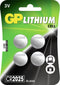 GP Lithium CR2025 - Knoopcelbatterijen - 3V - 4 stuks