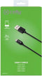 USB-Kabel Type-C, 2 meter, Zwart - Rubber - Celly