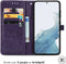iMoshion Hoesje Geschikt voor Samsung Galaxy S23 Plus Hoesje Met Pasjeshouder - iMoshion Mandala Bookcase - Paars