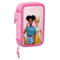 Schooletui met Accessoires Barbie Girl Roze 12.5 x 19.5 x 4 cm (28 Onderdelen)